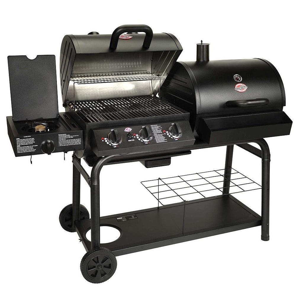 Char-Griller Duo™ 5050 Gas and Charcoal BBQ with Side Burner